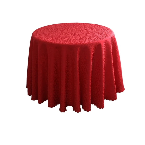 Mesa Redonda de Comedor Hotel Boda Manteles de Mesa 180cm Poliéster Beige Rojo Azul Negro Rosa Paño de Mesa Redonda de Restaurante Manteles de Mesa para Fiestas