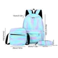 thumbnail image 3 of Ensemble de 3 Pcs Sacs à Livres Décontractés Grande Capacité Sacs d'École Mode Nylon pour Vacances, 3 of 9