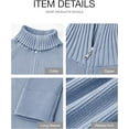 thumbnail image 7 of FreshPretty Women’s Casual Long Sleeve Half Zip Pullover Sweaters Solid V Neck Collar Ribbed Knitted Loose Slouchy Jumper Tops, 7 of 7
