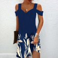 thumbnail image 4 of Robe de Soirée de Mode pour les Femmes Été Élégante Robe Imprimée Florale Décontractée Dame A-Line Robe, 4 of 7