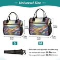 thumbnail image 2 of Small Cooler Bag Lunch Bag Portable Meal Bag Work Meal Bag Outdoor Meal Bag Travel Meal Bag Picnic Meal Bag Going Out Meal Bag Pretty Flower World, 2 of 6