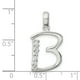 Pendentif en Zircone Cubique en Argent Sterling 925 Initial B – image 2 sur 2