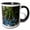 Black/White, variant on 3drose, Usa, Colorado, American Basin, Alpine Spring Beauty and Forget-me-not, 11oz Two-tone Yellow Mug