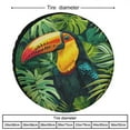 thumbnail image 2 of Housse de Pneu de Rechange Robuste 15 Pouces Oiseau Toucan Tropical Perroquet Feuilles de Palmier Vertes Protecteurs de Roues Florales Housses de Pneus Résistantes aux Intempéries Feuilles de Toucan Tropicales, 2 of 8