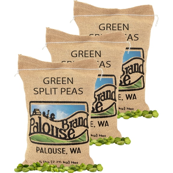 Certified Glyphosate Residue Free Green Split Peas | 15 LBS | 100% Desiccant Free | Family Farmed in Washington State | Non-GMO Project Verified | 100% Non-Irradiated | Certified Kosher Parve | Field