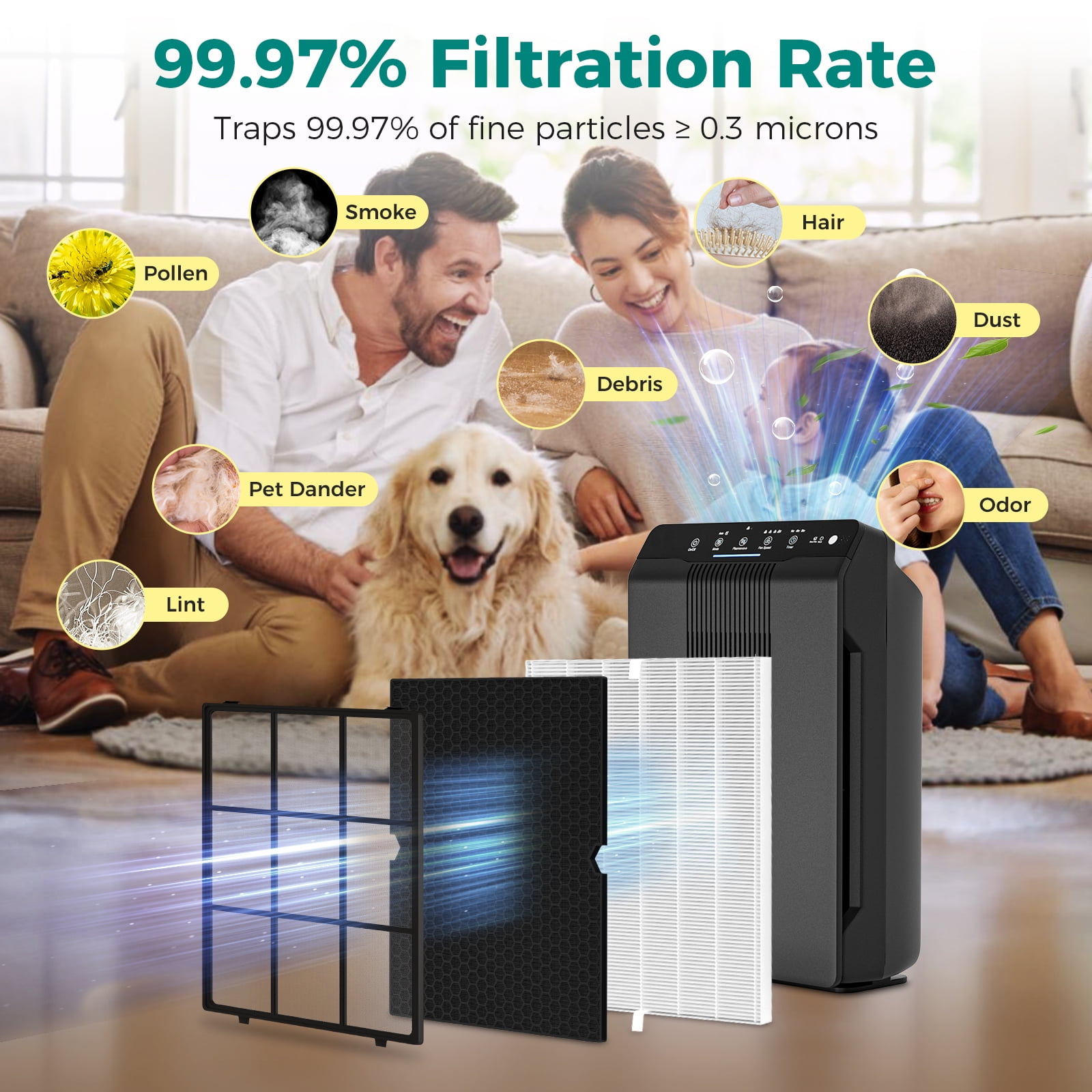 Fil-fresh 2-Set Replacement Filter for Winix 5500-2 Air Purifier, H13 True HEPA and Activated Carbon Filter Kit, Compatible with Part #116130
