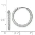 thumbnail image 2 of 925 Sterling Silver 2mm Endless Hoop Earrings Round, 2 of 6