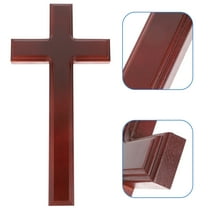 Mobestech 1Pcs Wooden Cross Ornament Elegant Wood Wall Cross for Christians and Recipients Home Decor
