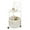 Transparent, White, variant on Gymax 2-Tier Mobile Glass Coffee Table w/ Bear Pattern Storage Basket Transparent & White