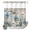 Light Brown, variant on No Hook Shower Curtain, Teal Blue Tulips Shower Curtains for Bathroom with See Through Top Window, Spring Floral Barn Doors Vintage Wood Beige Waterproof & Washable Bath Curtain 66"x72"