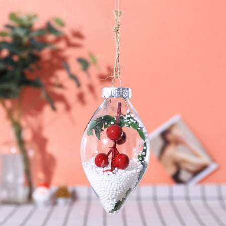 Mgaxyff Christmas Tree Hanging Clear Raindrop Decoration Drop Pendant Home Ornaments   , Christmas Tree Drop, Christmas Tree