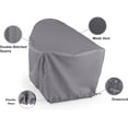 thumbnail image 4 of Covermates Outdoor Rounded Back Adirondack Chair Cover - Water Resistant Polyester, Drawcord Hem, Mesh Vents, Seating and Chair Covers, 29W x 29D x 36H, Charcoal, 4 of 8