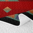 thumbnail image 5 of Erosebridal Boho Tribal Arrow Twin Quilt Set for Women Men, Red Brown Tribal Abstract Twin Coverlet Set, 2-Piece, 5 of 7