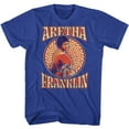 thumbnail image 1 of Aretha Franklin Pattern Circle Royal Adult T-Shirt, 1 of 2