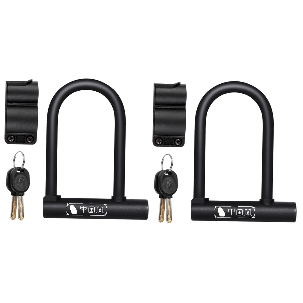 WRISTBIQUE Zinc Alloy Bike U Lock Cut Resistant Drill Resistant For Outdoor Biking 2Pcs 7.1X5.1X1In