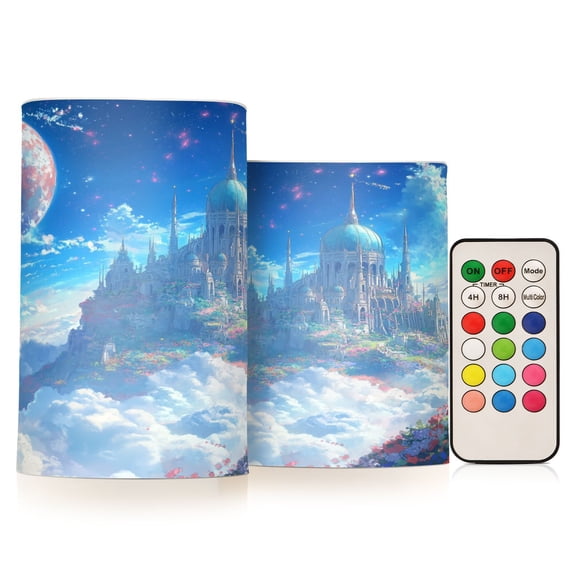 BZSMCE Flameless Candles LED Lights The Skyward Fortress Creativity Battery Candles
