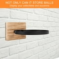 thumbnail image 6 of 4Pcs Ball Storage Holder Wall Mount Basketball Rack Wooden Basketball Display Holder Multipurpose Volleyball Organizer for Football Volleyball Home Decor, 6 of 9