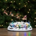 thumbnail image 2 of 12" Lighted Christmas Village with a Flying Sleigh, 2 of 2