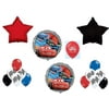 DalvayDelights Cars McQueen Racing Flag 17 Piece Happy Birthday Party Mylar and Latex Balloons Set