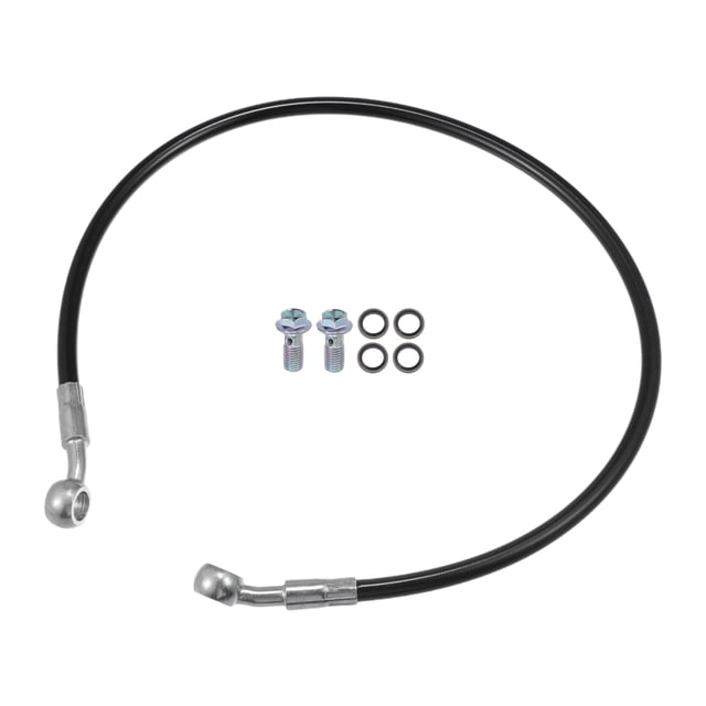 Motocicleta Hidráulico Freno Línea Aceite Manguera Tubería 60cm, Negro 1 Juego