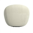 thumbnail image 6 of HomePop Round Swivel Accent Chair, White Sherpa, 6 of 8