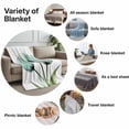 thumbnail image 6 of Throw Blanket for Couch Tulips Flower Soft Fleece Flannel Blankets Cozy Lightweight Blanket for Home Sofa Living Room Green Floral Bed Throws 40" x 50", 6 of 9