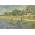 thumbnail image 2 of van Gogh, Vincent 24x18 Black Ornate Wood Framed with Double Matting Museum Art Print Titled - Bank of the Seine, 2 of 4