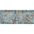 thumbnail image 3 of Coolnut Paisley Floral Kitchen Curtains 2 Panels, UV Protected Tier Curtains Half Window Curtains Kitchen Tiers for Guest Room Bathroom Sink Laundry Room Basement,24 x 27 Inch, 3 of 6