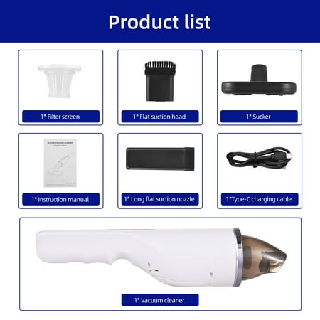 

Handheld Vacuum With Filter Low And Car Filter Low Noise 3 Hand Held 6300pa Suction Hand Handheld Cleaner Noise 120ml 3 Hand Held And Handheld Er 6300pa Hand Re Able White Re Able With