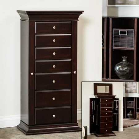 Belham Living Harper Espresso Jewelry Armoire