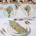 thumbnail image 3 of Boho Green Flowers Cloth Napkins, Spring Abstract Watercolor Floral Leaf Washable and Reusable Dinner Napkins Set of 2, Table Napkin for Kitchen Party Birthday Wedding Hotel Housewarming 20"x20", 3 of 9