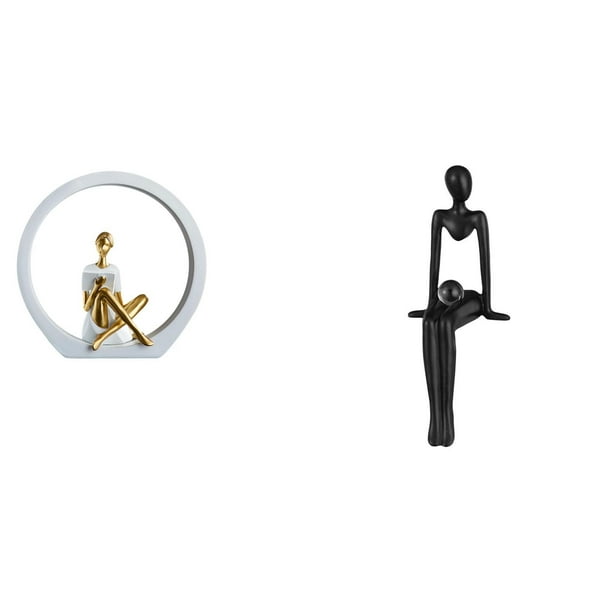 Figura De Niña Pensadora, Estatua De Mujer, Centro De Mesa, Dormitorio, Regalo Para Lectores, Estantería, Escultura Abstracta De Granja, Resina Creativa Versátil, Decoración Para El Hogar Y