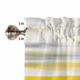 thumbnail image 5 of Yellow Grey Kitchen Valances for Windows 60x18 Inch Kitchen Curtains Valances Rod Pocket Vintage Farmhouse Abstract Oil Painting Bathroom Window Valances for Window Treatment Decor, 5 of 6