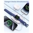 thumbnail image 4 of Cargador Portátil RORRY Confetti Blanco con Cables Integrados para Apple Watch e iPhone, 4 of 6