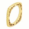 thumbnail image 3 of 925 Sterling Silver Gold Plated Square Stackable Ring, 3 of 7