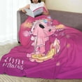 thumbnail image 6 of Bingfone Cute Pink Axolotl A Print Flannel Fleece Blanket Throw Blanket for Bed,Sofa,Couch,Travel,Camping(80"x60" ), 6 of 8