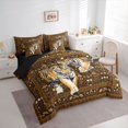 thumbnail image 3 of jejeloiu Wild Tiger Animal 7-Piece Twin Bedding Sets,Retro Rustic Flower Bedding Comforter Set For Men Women Reversible, 3 of 8