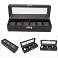 thumbnail image 3 of Watch Display Storage Box Jewelry Collection Case Organiser Holder Watch Box 6 Compartments Glass Top 1 Layer Jewellery Storage Case For Carrying Display Jewelry Holder Display, 3 of 8