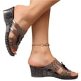 thumbnail image 5 of Willtoo Jelly Shoes for Women Wedge Slide Sandals Butterfly Decor 5.5cm Heel Open Toe Comfortable Slip On Shoes for Summer Beach Casual Wear, 5 of 6