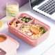 thumbnail image 4 of Lonchera para adultos de 1450 ml | Fiambrera bento hermética de 3 compartimentos con cuchara y tenedor | Recipiente de plástico sellado apto para microondas para adultos y estudiantes | Portátil, 4 of 6