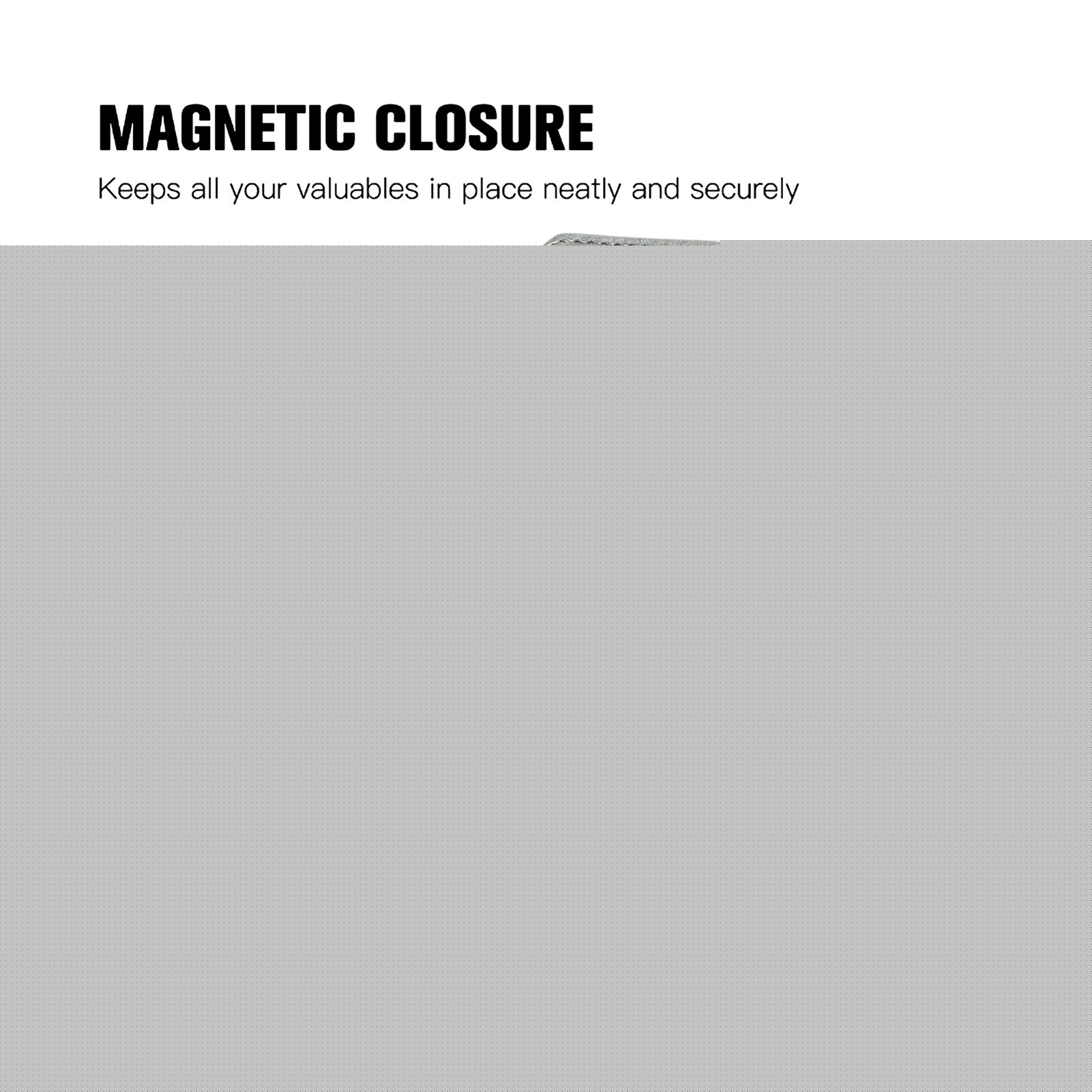 thumbnail image 4 of Dteck Wallet Case For Samsung Galaxy A26 5G, Shockproof Premium PU Leather Flip Folio Case RFID Blocking Card Slots Magnetic Closure and Stand Business Case, Gray, 4 of 5