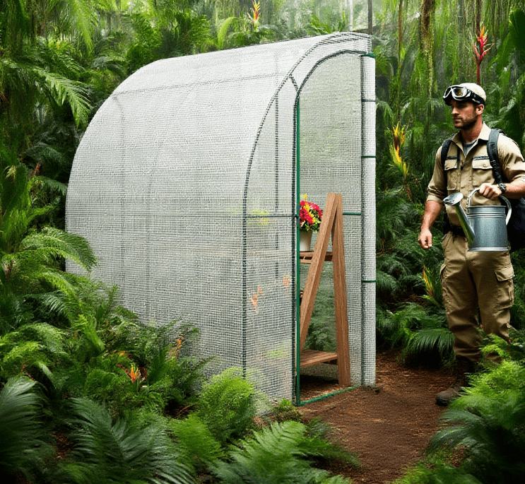 Outdoor Lean to Greenhouse, Walk-In Green House Plant Nursery