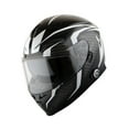 thumbnail image 4 of Martian Motorcycle Bluetooth Helmet Full Face Dual Visor Bluetooth Headset: HM_BFULLFACE White Black + Premium Leather Gloves, 4 of 9