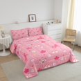 thumbnail image 3 of Erosebridal Girls Pink Unicorn Bedding Twin Comforter Set, Princess Crown Castle Down Comforter, Reversible 2pcs, 3 of 7