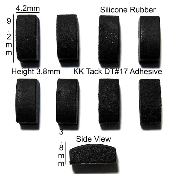 VATH Self Adhesive Silicone Rubber Feet Set 9.2mm(L)x 4.2mm(W)x 3.8mm(H) 8pcs [RB34]