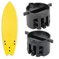 thumbnail image 3 of 6pc Black Plastic Cup Plugs with Screw Key Surfboard FCS G5 Round Fin Plug Set, 3 of 8