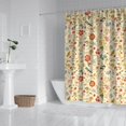 thumbnail image 2 of Pioneer Flower Floral Print Pattern Shower Curtain 72"x72", Bathroom Decorative Shower Curtain Set with 12 Hooks, Waterproof Washable, 2 of 6
