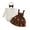 Brown, variant on ibiyuan 0-3 Months Baby Girl Clothes Outfits 2 Piece Cute Baby Outfit, Long Sleeve Romper Bodysuit Bowknot Print Suspender Skirt Back To School