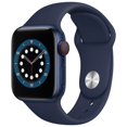 thumbnail image 1 of Apple Watch Series 6 (GPS + Cellular) 40mm Aluminum Case With Sport Band -Certified Refurbished, 1 of 5