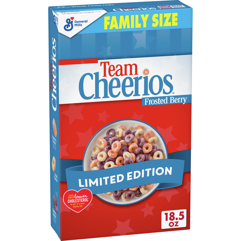 Team Cheerios Frosted Berry Cereal, Family Size, 18.5 oz